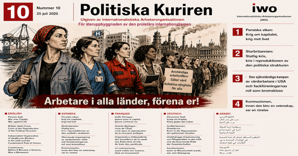 Omslag till Politisk Kurir nr 10 – svensk utgåva